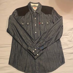 Levis Denim and suede cowboy shirt